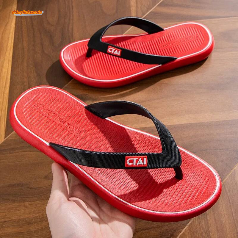 Summer Casual Comfortable Personality Trend Flip-flops Daily Outdoor Simple Flat Heel Pinch Foot PVC Cool Slippers ddmykukumalu