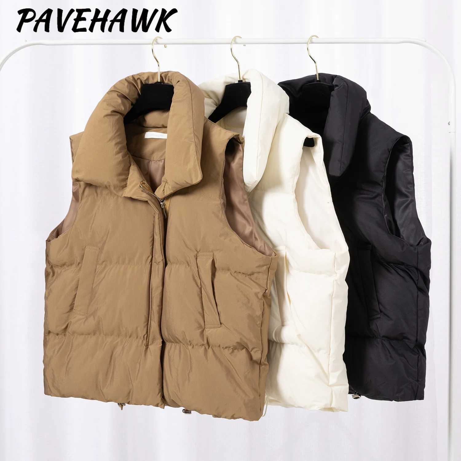 Women Stand Collar Sleeveless Down Vest Thick Warm Autumn Winter Casual Streetwear Loose Jackets Windproof Short WaistcoatT251128
