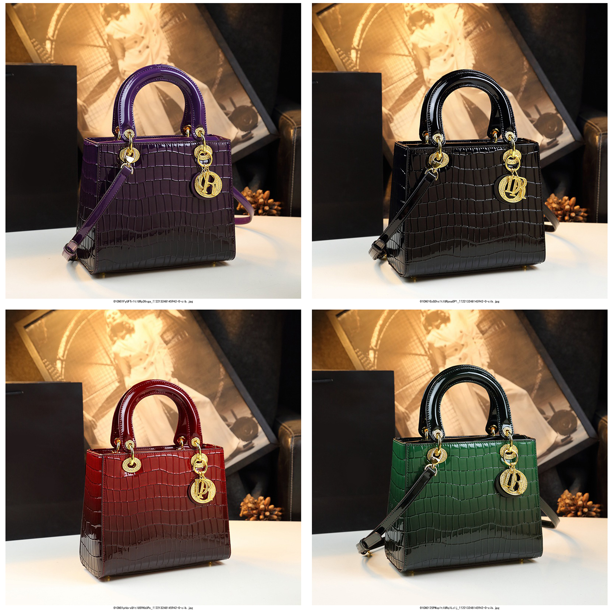 25ss High quality crocodile patterned Daifei handbag for women, versatile and fashionable single shoulder crossbody bag