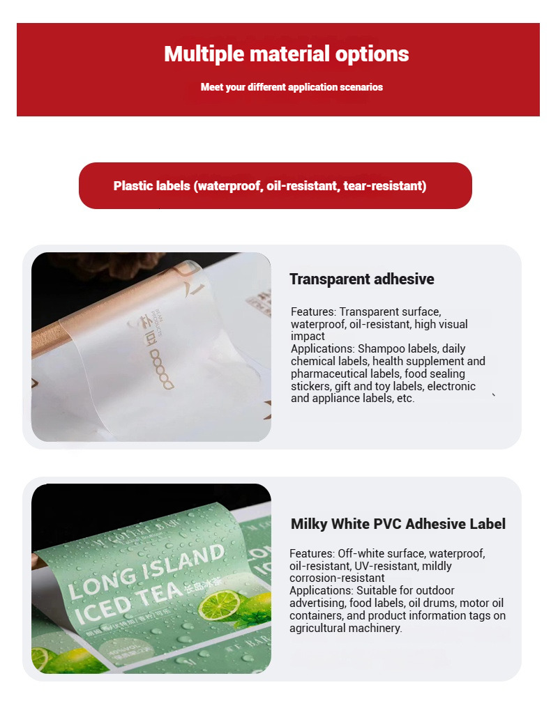 Custom Double-Sided Printing Adhesive Mineral Stickers Shampoo Beverage Water Liquor Label Roll Labels