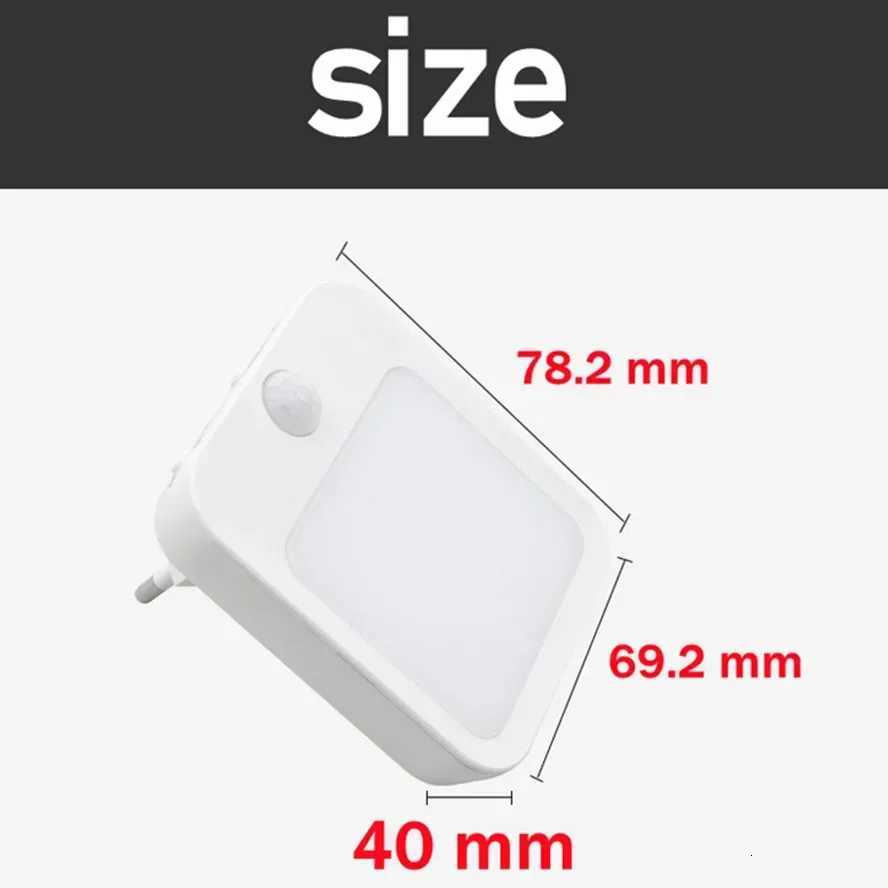 Motion Sensor LED Night Lights EU Plug Dimmable Cabinet Light for Baby Bedside Bedroom Corridor Wireless Night Lamp Lighting M251128