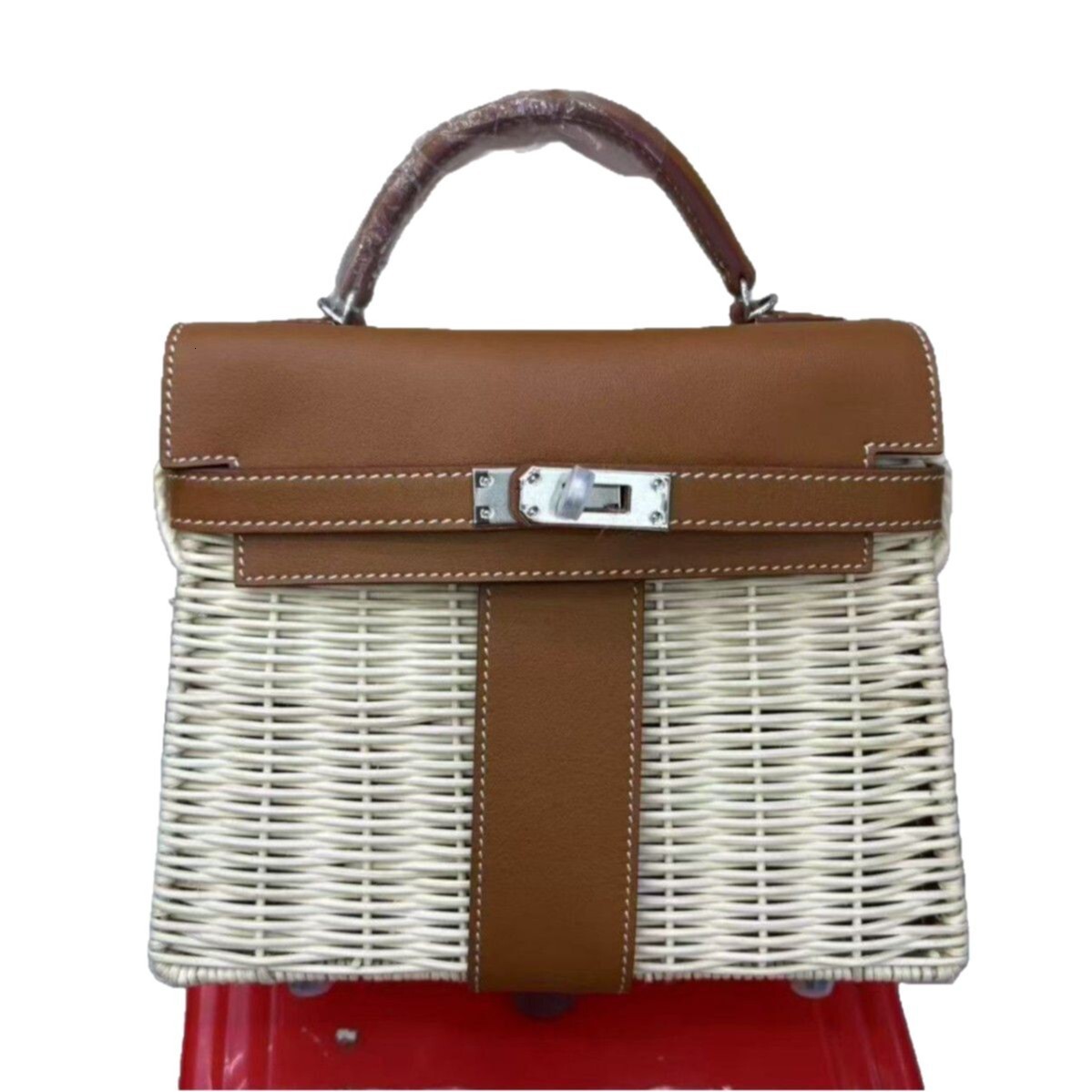 Shoulder Bags Designer 2025S high-end bamboo spring and summer travel picnic vacation beach DIY hand woven Kelly crossbody bag shoulder bag