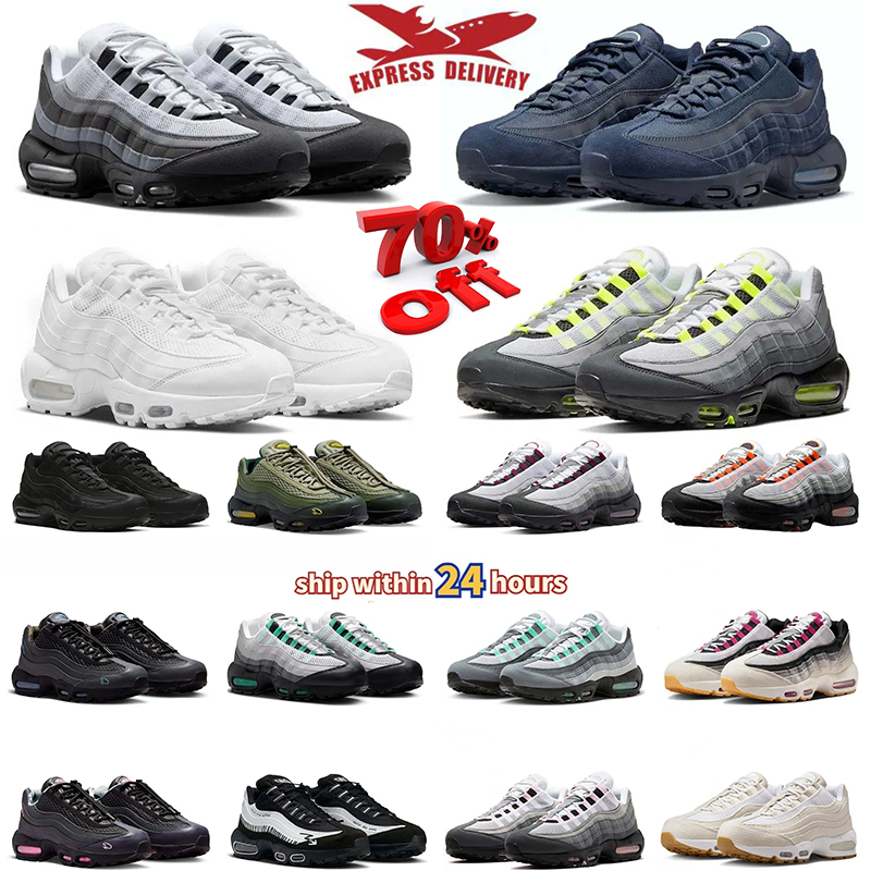 95Running Shoes Mens Trainers 95s Triple Black White OG Neon/Big Bubble Soft Pearl Men Women Outdoor Sneakers Trainers