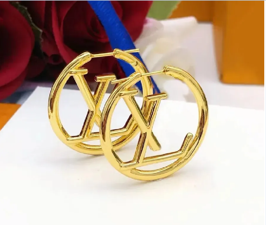 Children Gold earrings hoop earrings Girl brand earrings designer jewelry Valentines Day party gift orrous designer jewelry