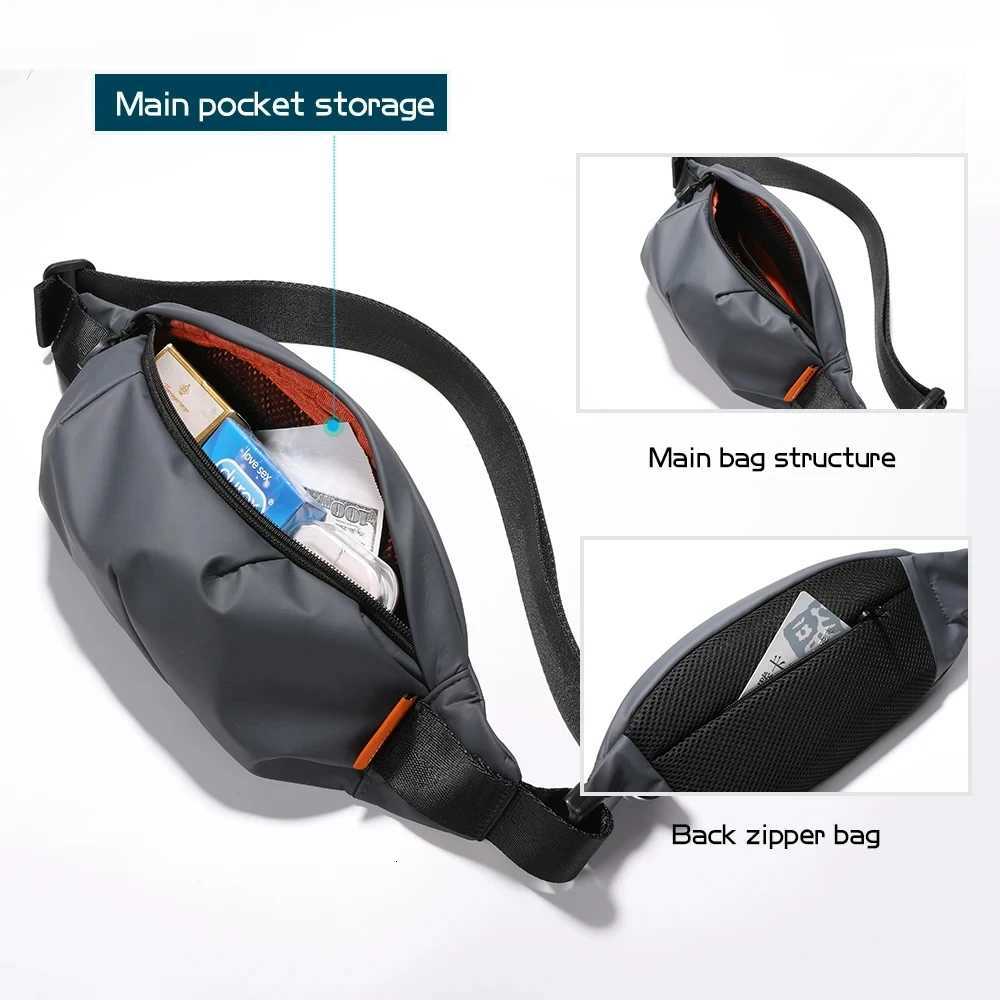 HcanKcan Multifuctional Men Waist Bag Fashion Crossbody Bags Outdoor Sports Chest Bag Phone Pack Waterproof Cycling Shoulder BagT251128