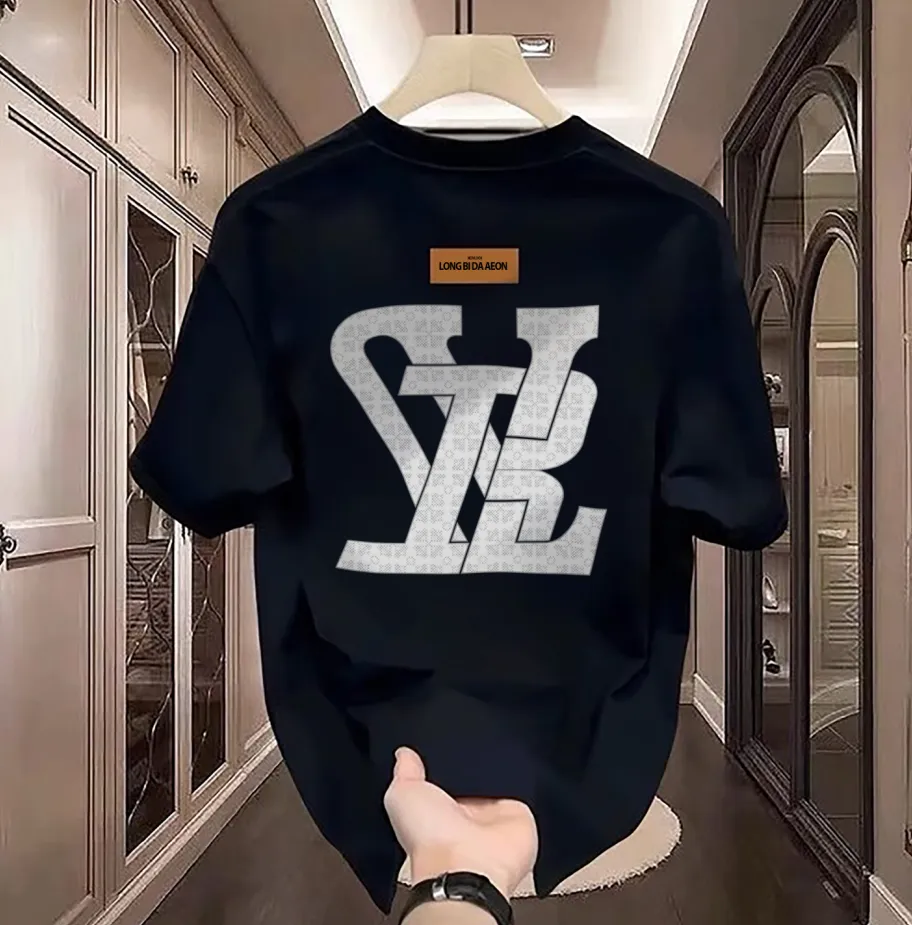 Men's T Shirts 100% cotton Summer Trend American Horse Fashion Printed Short Sleeve T-Shirt Casual Versatile Slim Crew Neck