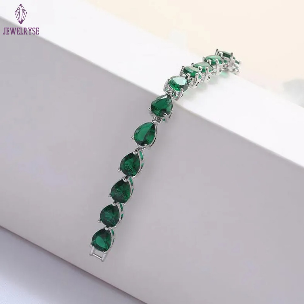 Classic fashion jewelry - 925 sterling silver rose gold teardrop-shaped pear-shaped cut multicolored CZ jewelry diamonds - Women's engagement bra