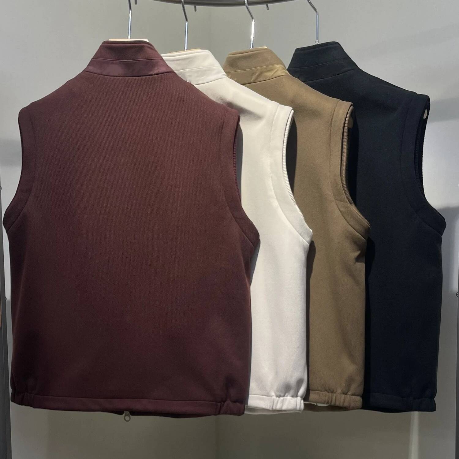 Italy LP Clothing 2025 Early Autumn New Simple Solid Color Fashion Stand-Up Collar Men's Casual Vest Jacket