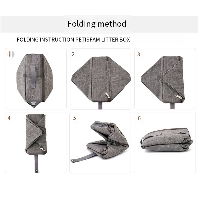 Foldable Portable Cat Litter Box - Perfect Outdoor Mobile Pet Toilet - view 5