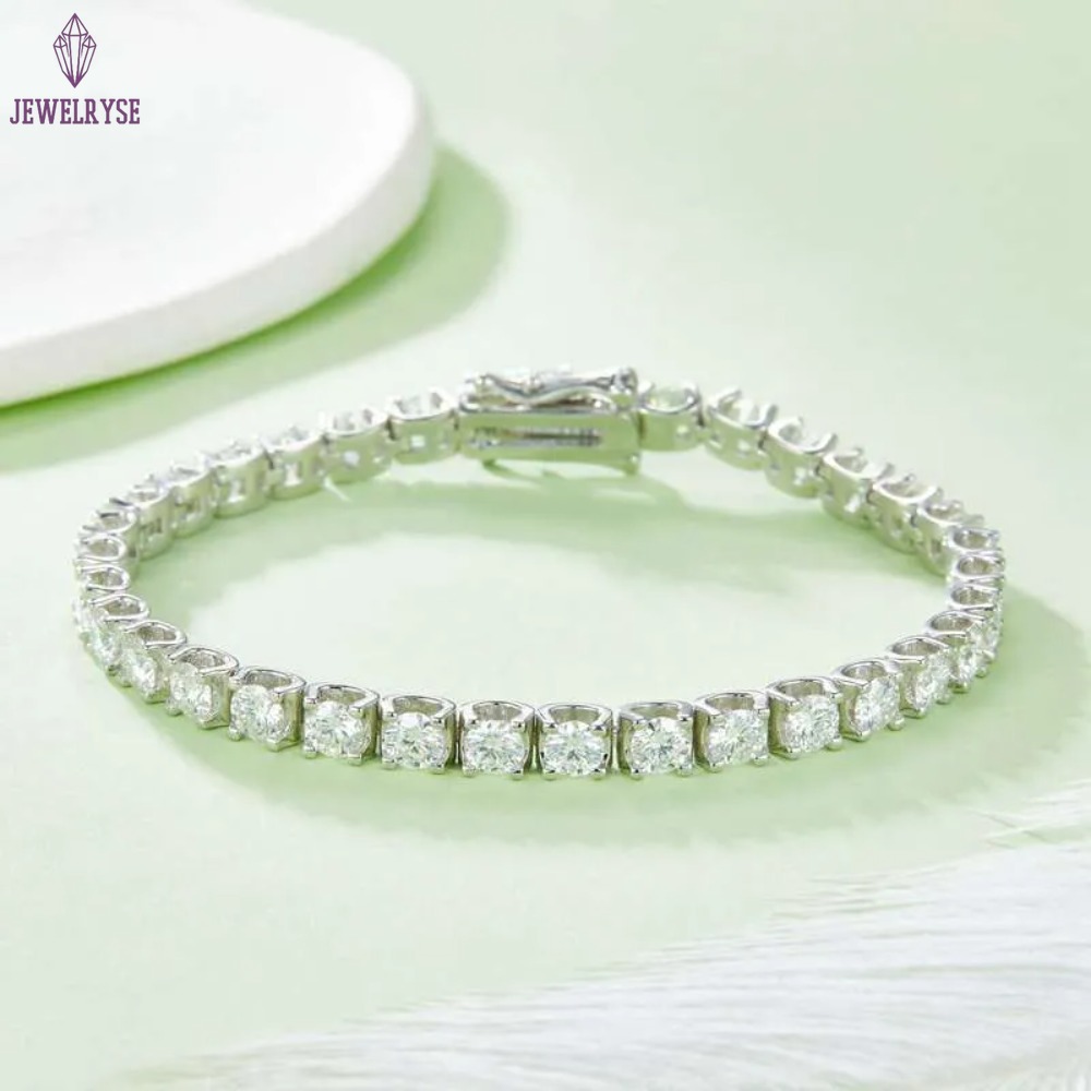 Grace Jewelry 3mm 4mm 5mm Mossanite Iced Out 925 Silver Grown Diamond Vvs Gra Moissanite Tennis Bracelet for Men Woman