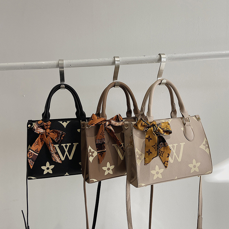 2025 Trendy Women's Handbag Set: Versatile Bow-Tie Tote + Crossbody Purse with Letter Accent | Premium Soft PU Leather & Free Worldwide Delivery