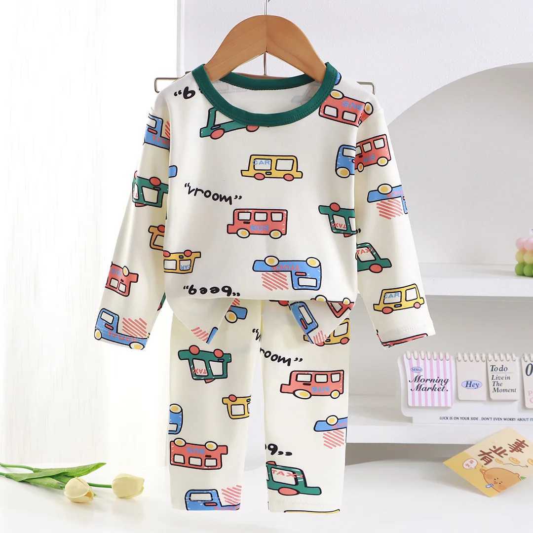 Christmas Soft Touch Children Pajama Sets Unisex New Year Long Sleeve Pants Sleepwear Suitable Gentle Night Sleep For Boys Girls H260403