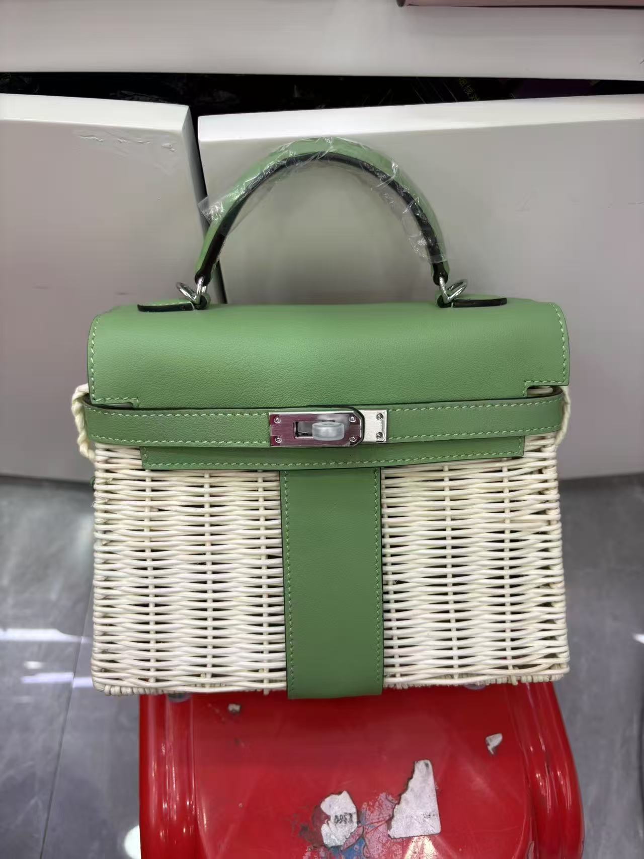 Shoulder Bags Designer 2025S high-end bamboo spring and summer travel picnic vacation beach DIY hand woven Kelly crossbody bag shoulder bag