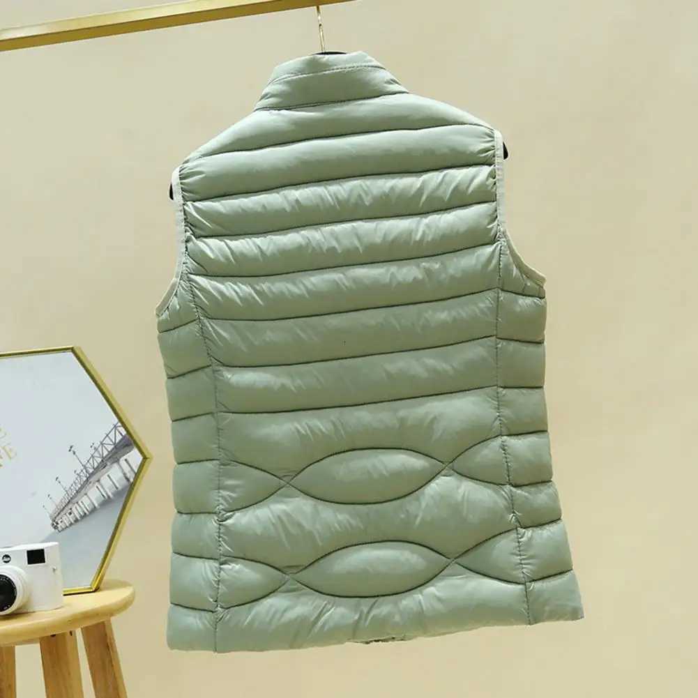 Padded Sleeveless Vest Stylish Womens Padded Vest for Autumn Winter Ultra Light Windproof Waistcoat with Zipper Closure SlimT251128