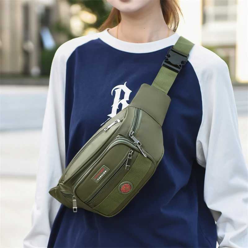 Unisex Multifunctional Waist Bag Large Capacity Waterproof Oxford Business Pack Trendy Crossbody Chest Bag for Travel WorkT251128