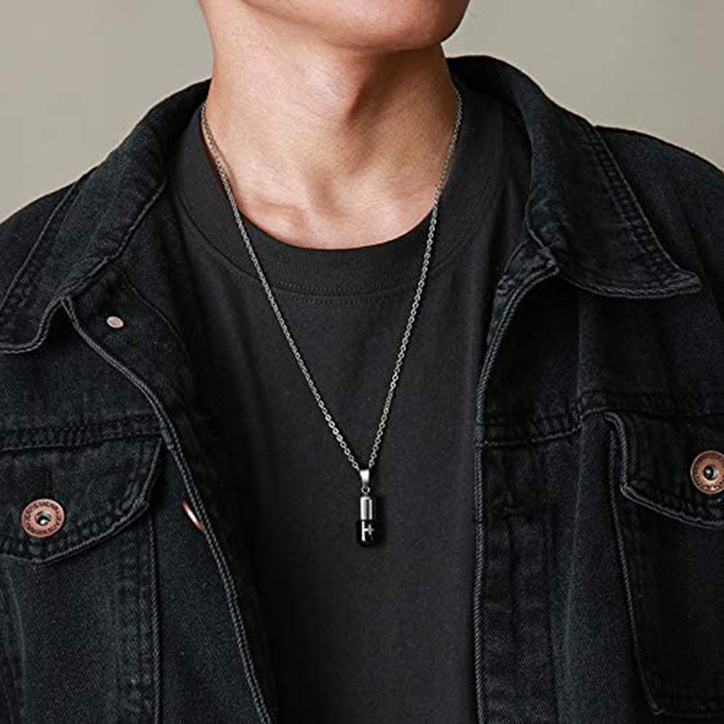 Xinghe hot selling titanium steel pill capsule detachable fragrant water bottle bone ash box pendant jewelry