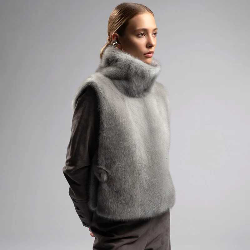 Ticketsx Vintage Wool Vest Jacket Fashion Solid Sleeveless Patchwork Warm Vest Jacket Autumn Winter Female High Street JacketT251128