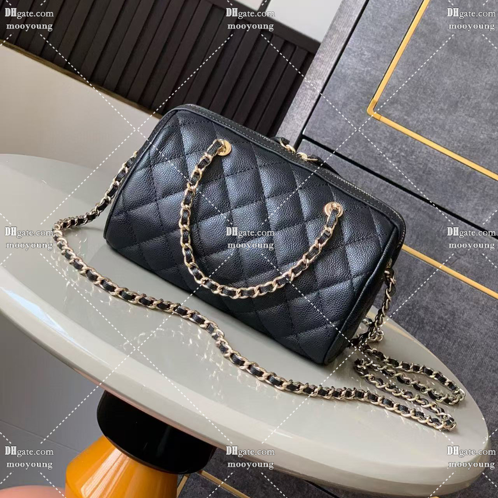 Designer Mini Bag 18.5cm Luxury Handbags for Women Genuine Leather Bags Crossbody Purse Black Shoulder Chain Bag with Box