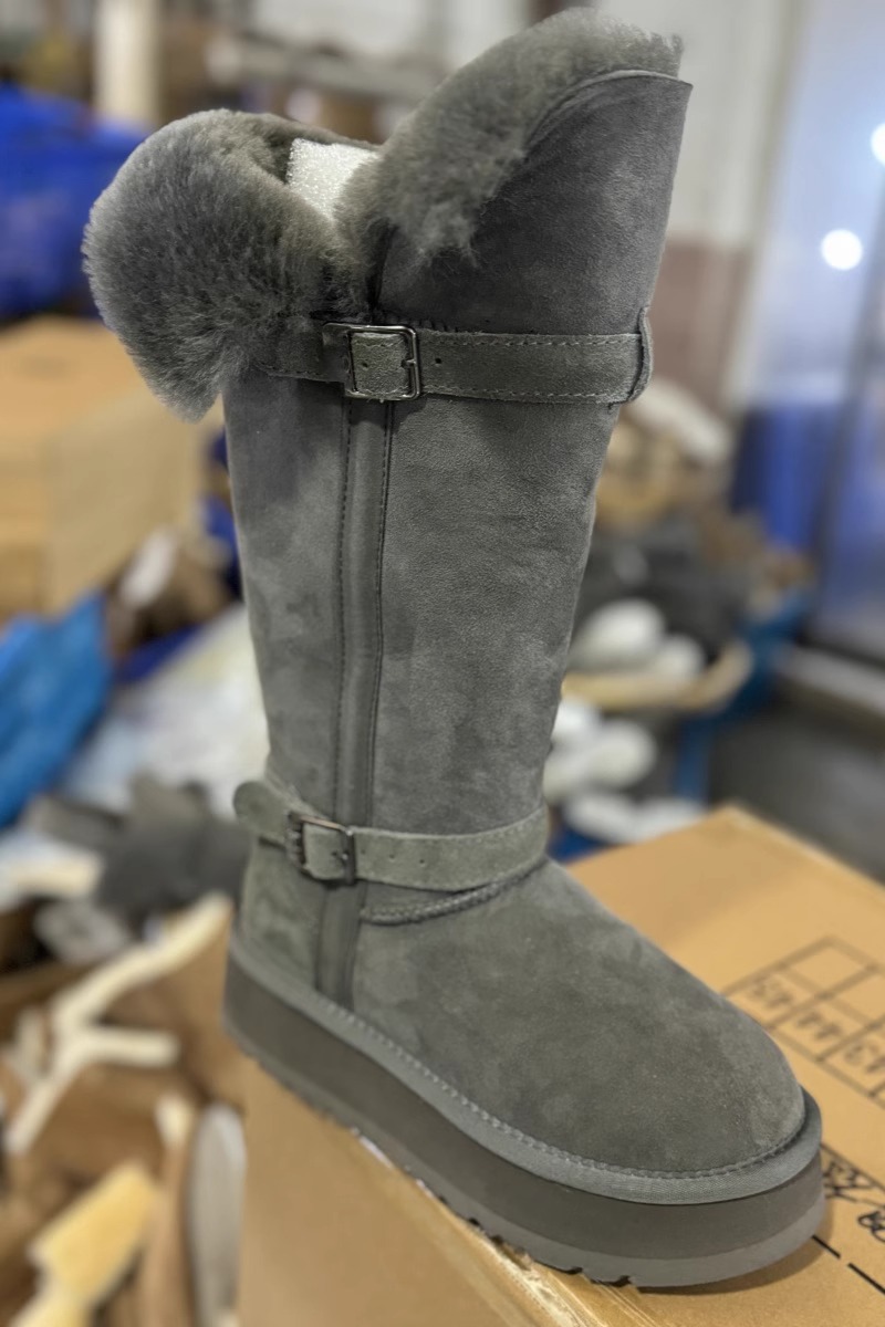Knight boots fur-lined snow boots for women new style thick-soled women's high-top winter versatile thickened and warm cotton shoes
