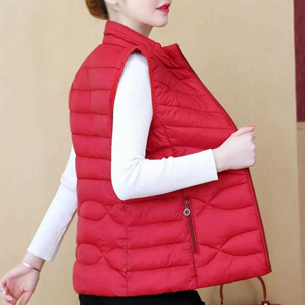 Padded Sleeveless Vest Stylish Womens Padded Vest for Autumn Winter Ultra Light Windproof Waistcoat with Zipper Closure SlimT251128