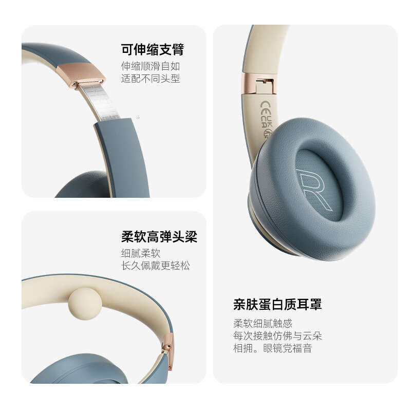 Famous Brand Famous Brand Cross Border H Over Ear Bluetooth Headphones Full Cotton Wireless Music Headset Stereo Sound Private Model Design