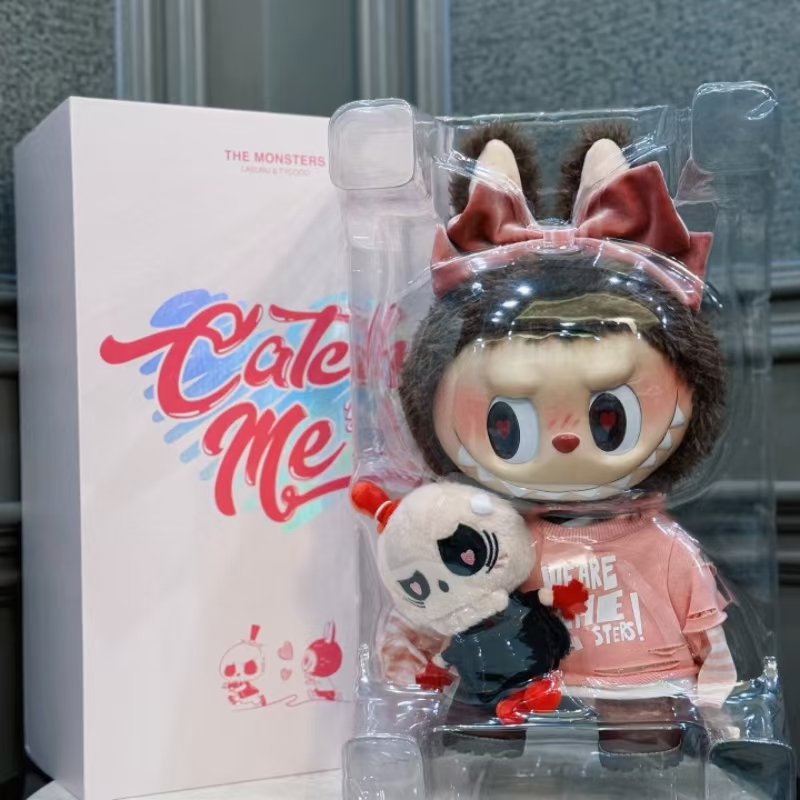 For Catch Me if You Like Me 38cm PVC Plush Doll Valentine's Day Monster Zimomo Pink Harmonia Blind Box Gift QIAOWANTONG