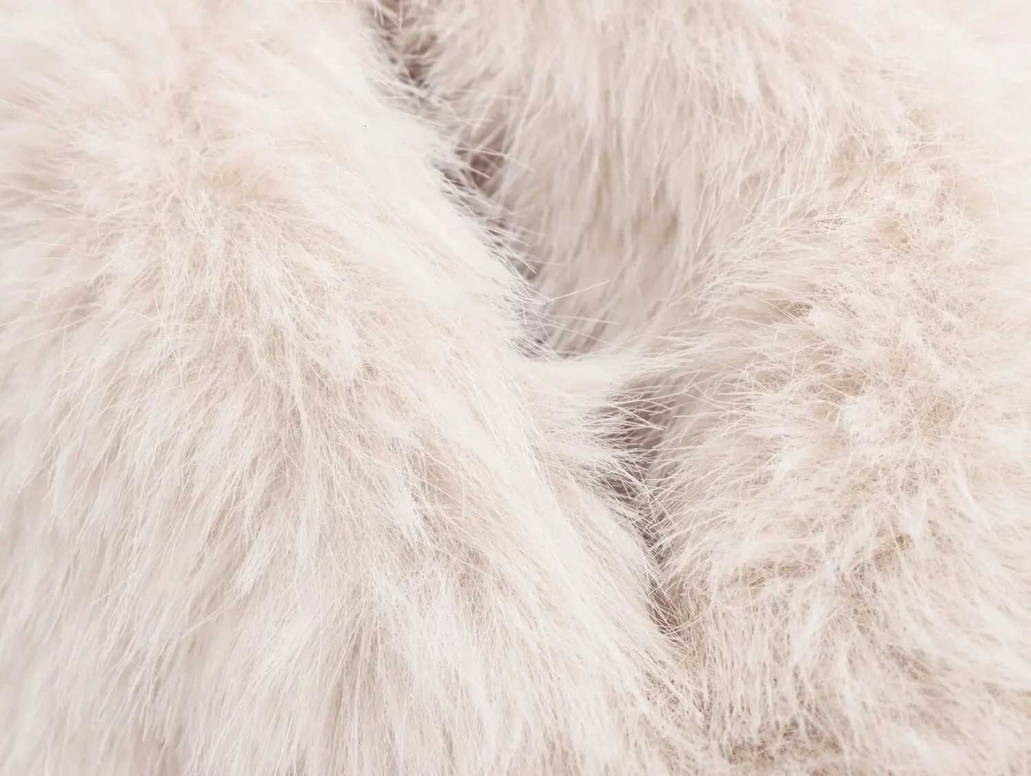 2025 New Womens Clothing European and American Style Fashion Sleeveless Round Neck Faux Fur Effect Short VestT251128