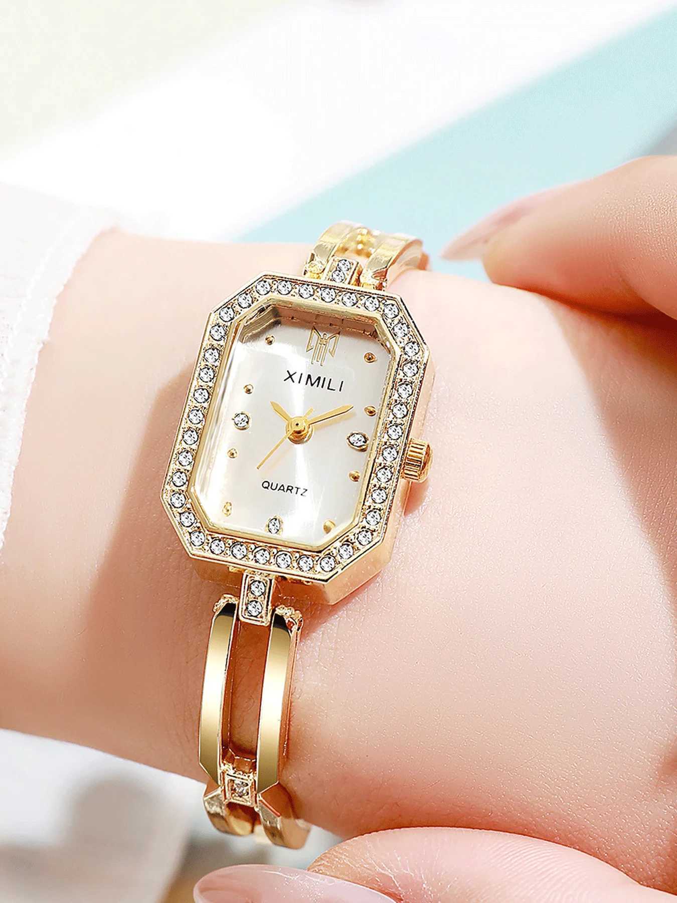 Exquisite temperament versatile and high-end wens watch square bracelet watch set X251128