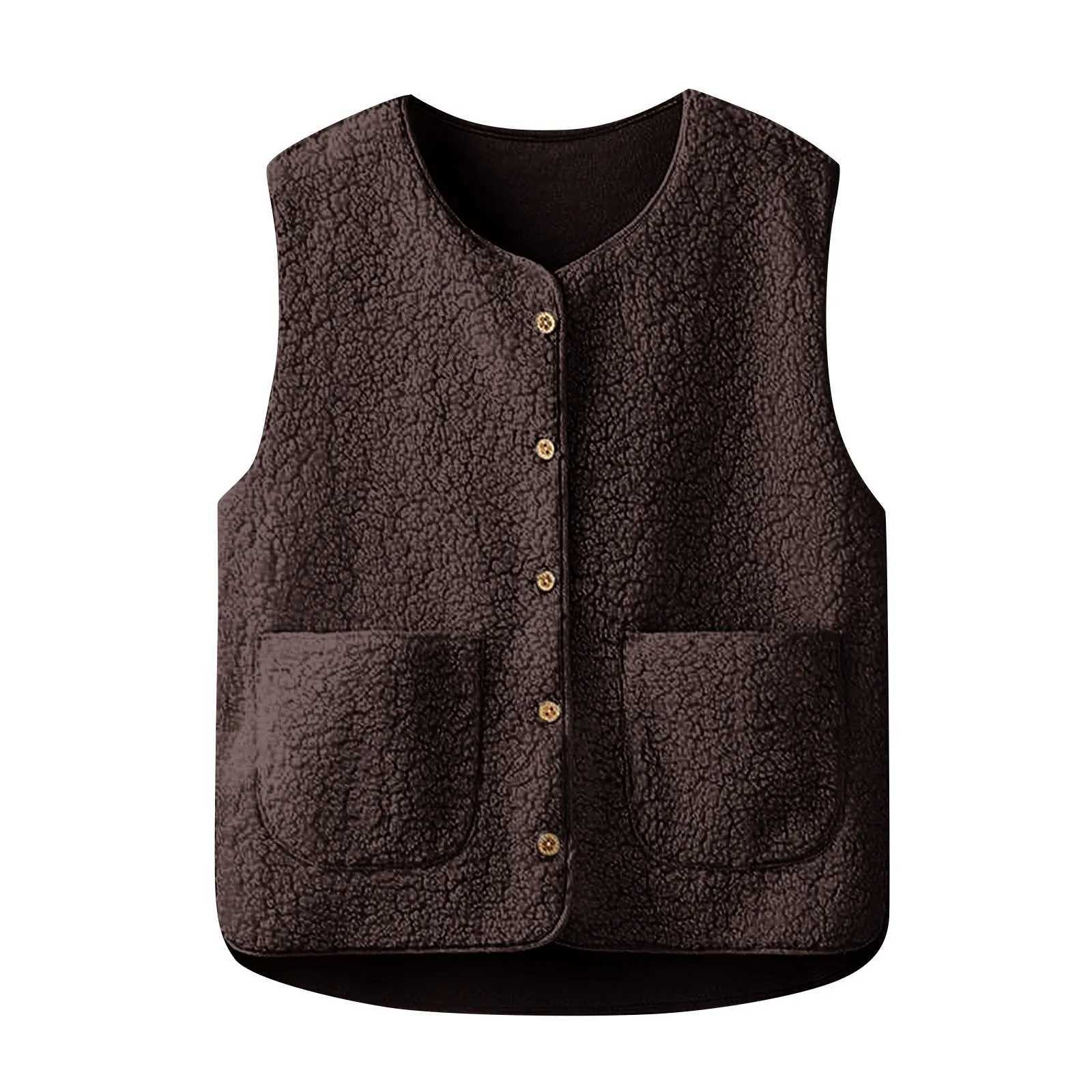 WomenS Teddy Fleece Vest Autumn Thin Vest Sleeveless Coat Plain Plush Vest Short Jacket Loose Fleece Vest Women OutwearT251128