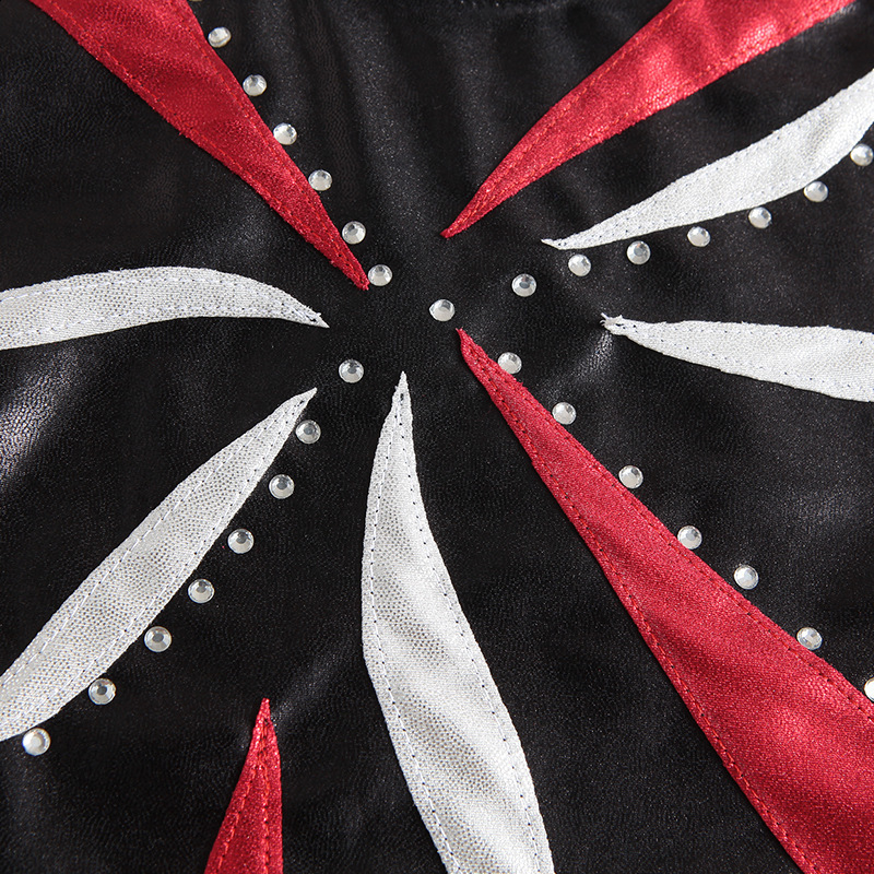 New childrens/adult vest gymnastics uniform dance costume performance costume jumpsuit multi-color diamond studded lace
