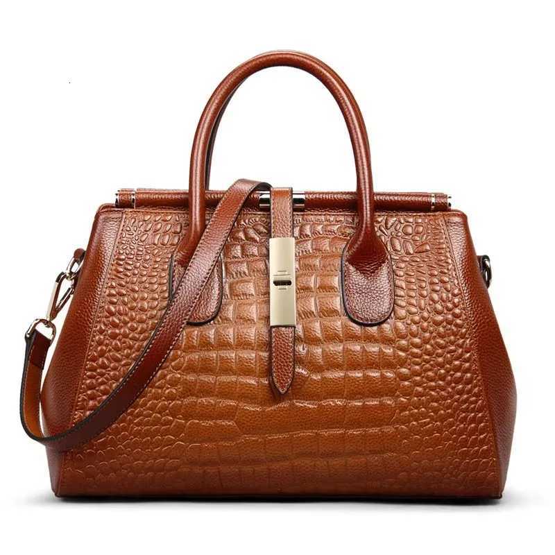 Women Handbag Alligator Grain Business Hand Bags Real Leather Shoulder Crossbody Bag High Quality Luxury Purses Top-Handle Bags K251128