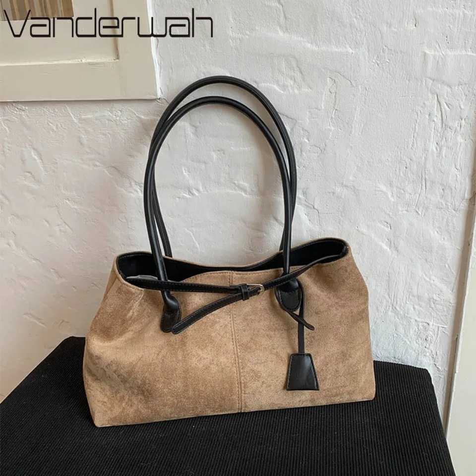 New Winter Underarm Bag Retro Pu Leather Shoulder Bags for Women Luxury Designer Ladies Large HandBags Top-handle Bag Sac A Main K251128