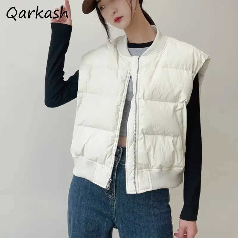 Vests Women Plus Velvet Solid Patchwork Zipper Autumn New Fashion All-match Korean Style Hipster Warm Sleeveless Tops PrevalentT251128