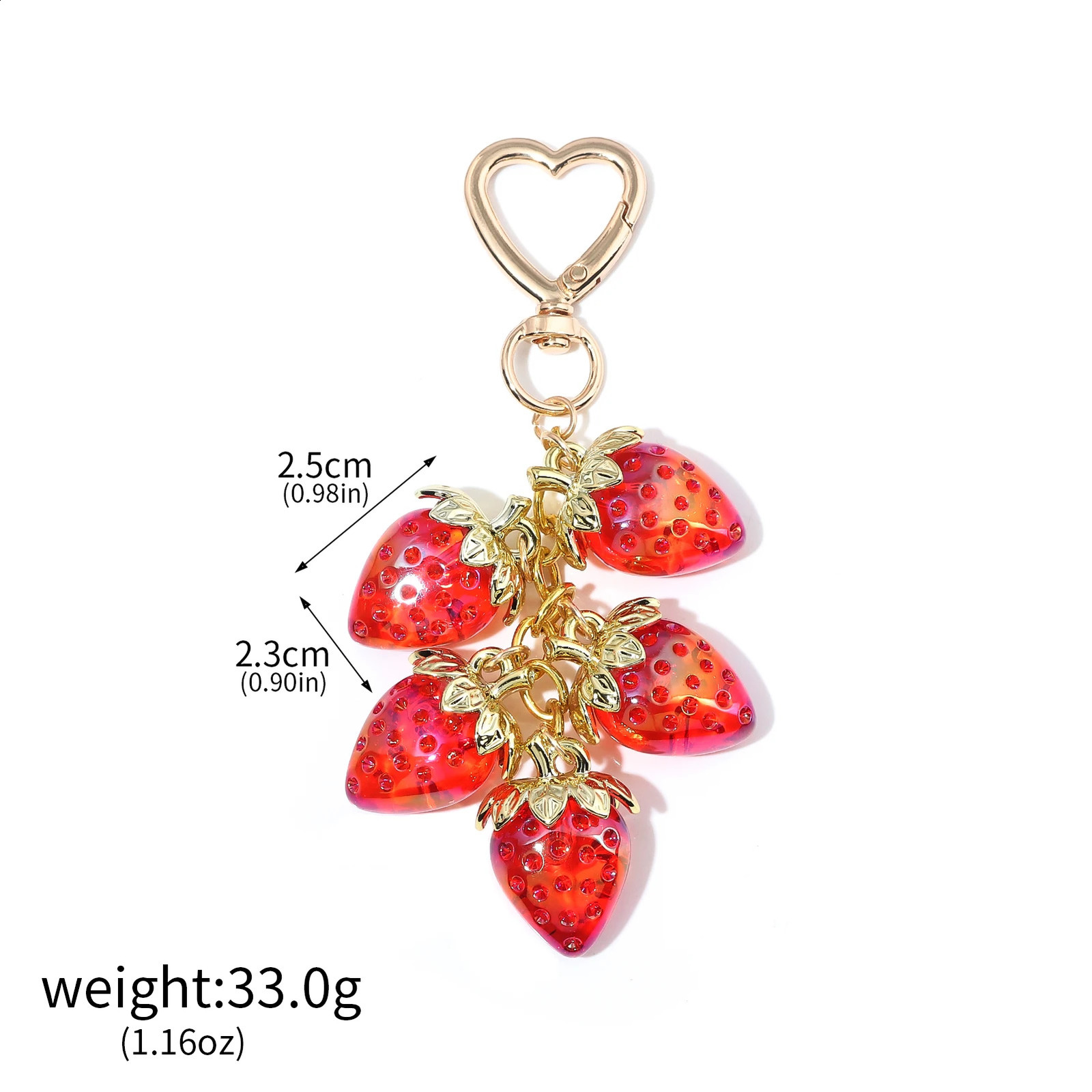 Women Strawberry Bag Pendant Cute Fruit Keychain Wallet Charm Party Daisy Bag Accessorie Gift Couple Keychain Mothers Day Gift 250428