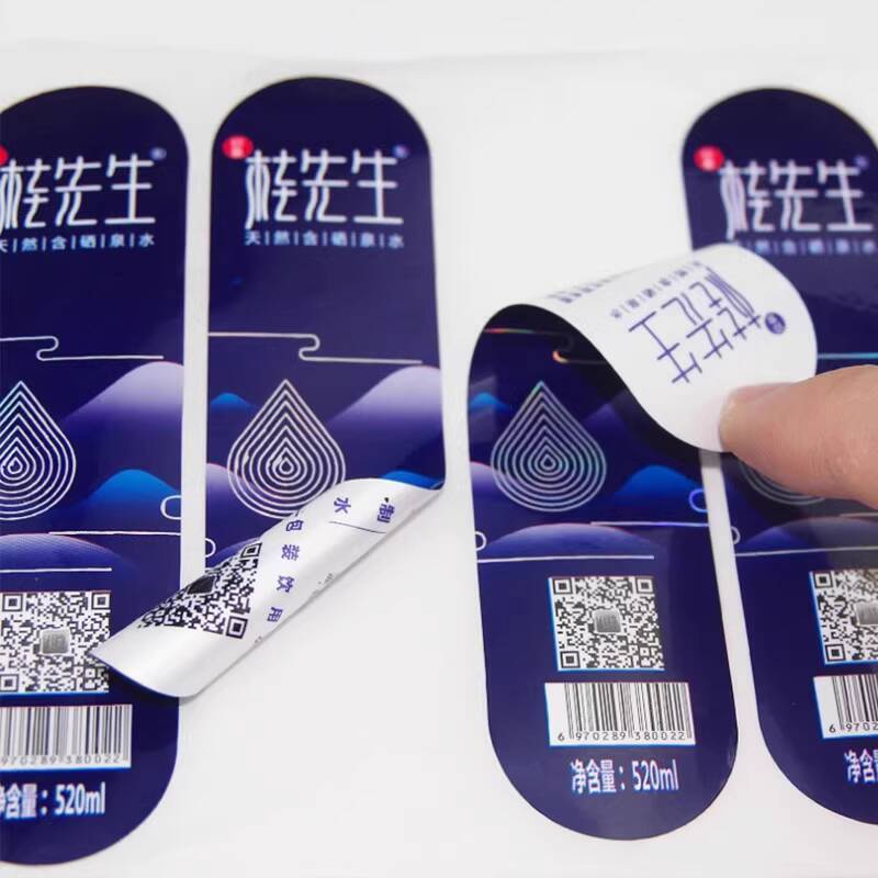 Custom Double-Sided Printing Adhesive Mineral Stickers Shampoo Beverage Water Liquor Label Roll Labels