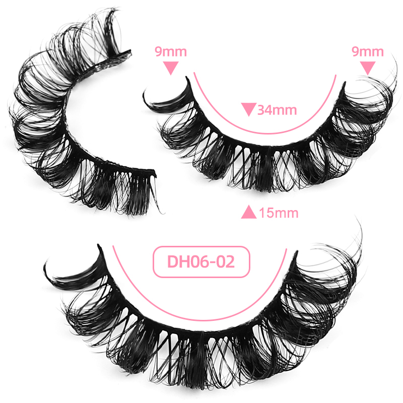 Super Roll Russian False Eyelashes 3D Lash Strips Reusable Fluffy Extensions 10 Pairs Christmas Gift for Youth Makeup Pack Cosmetic