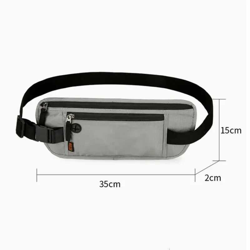 RFID Blocking Waterproof Sport Travel Phone Money Belt Bag Fanny Packs Men Women Hidden Wallet Passport Holder Bag Big CapacityT251128