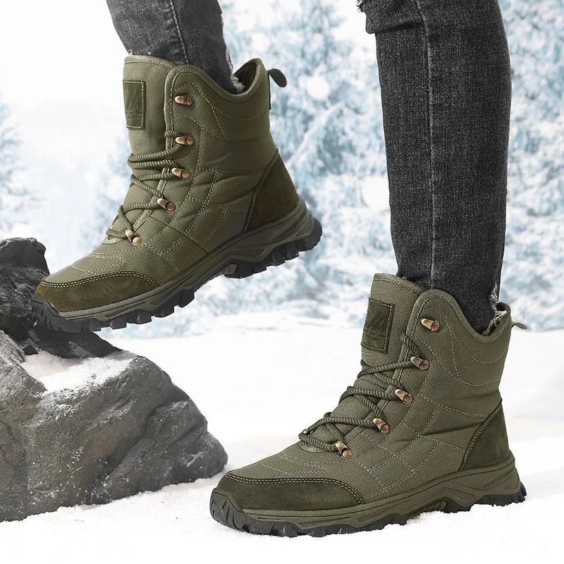 Mens boots autumn and winter waterproof casual snow boots non-slip comfort high-top outdoor boots fashion youth plus size boots 251128 - view 5