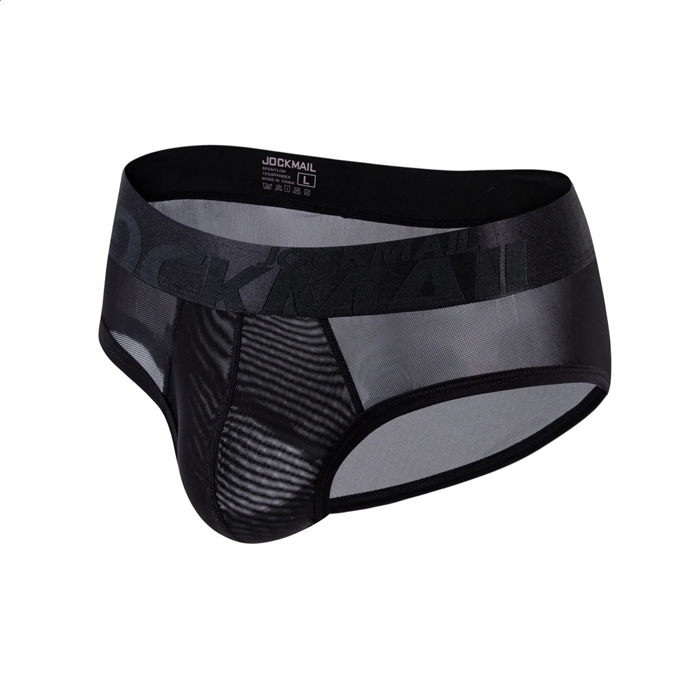 Breathable mens anti slip bikini athlete shorts underwear sexy transparent mesh ice silk 250420m