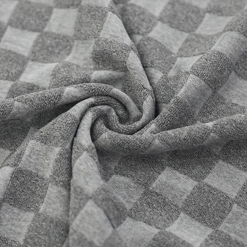 Mens sportswear summer high street jacquard checkered T-shirt two-piece set mens casual retro loose O-neck top 250422