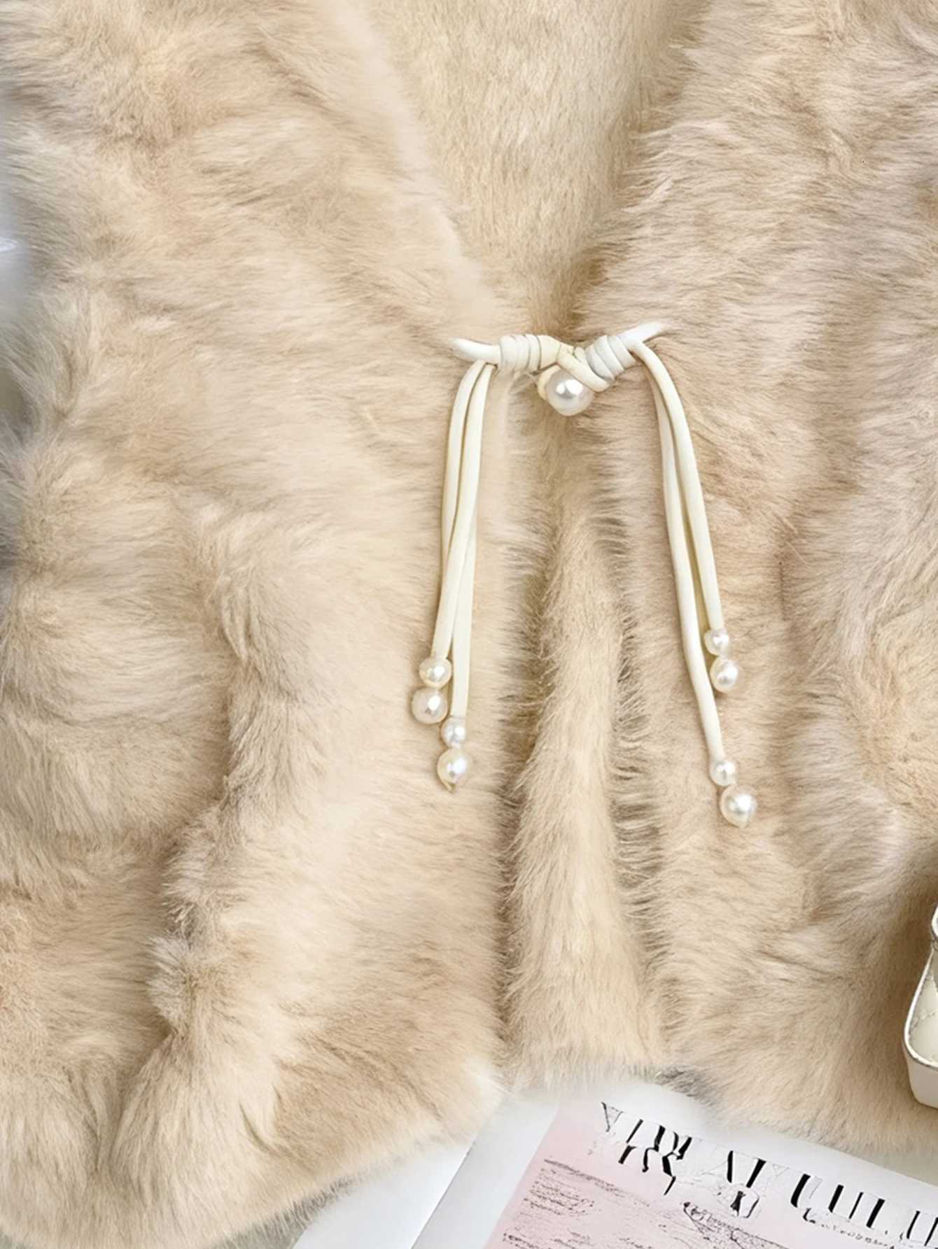 Fuzzy Knit Front-Tie Sweater Vest Cardigan Sleeveless Vest Versatile Elegant Loose Comfortable New Autumn and Winter StyleT251128