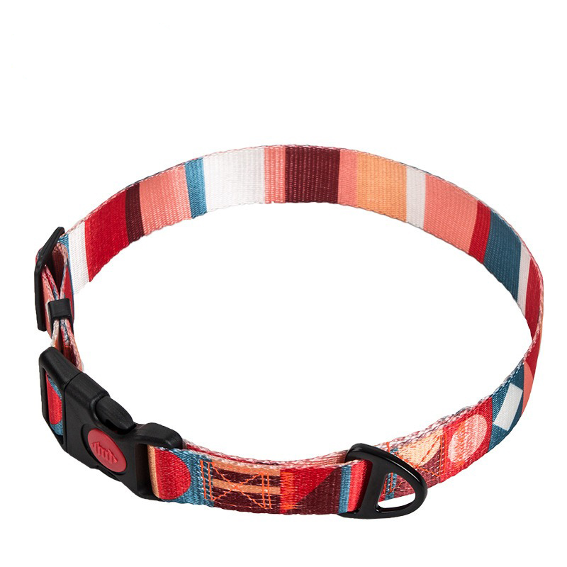 Factory Wholesale Luxury Puppy Collar Green and ECO Three Size Adjustable Pet Dog Collar Colourful Flower Printed Collars | Durable Polyester Designer