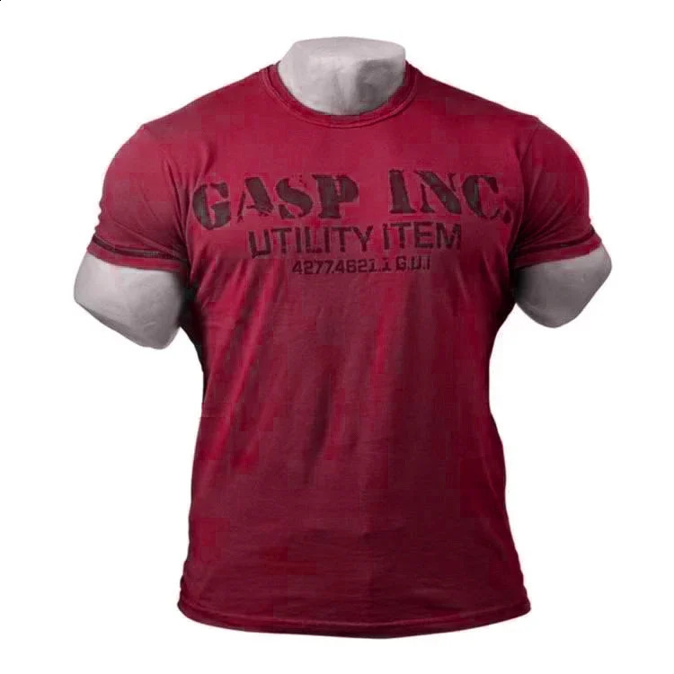 GASP American Men and Women Couple T-shirt Slim Running Casual Sports Short Sleeves Breathable Training Short Sleeves 250428