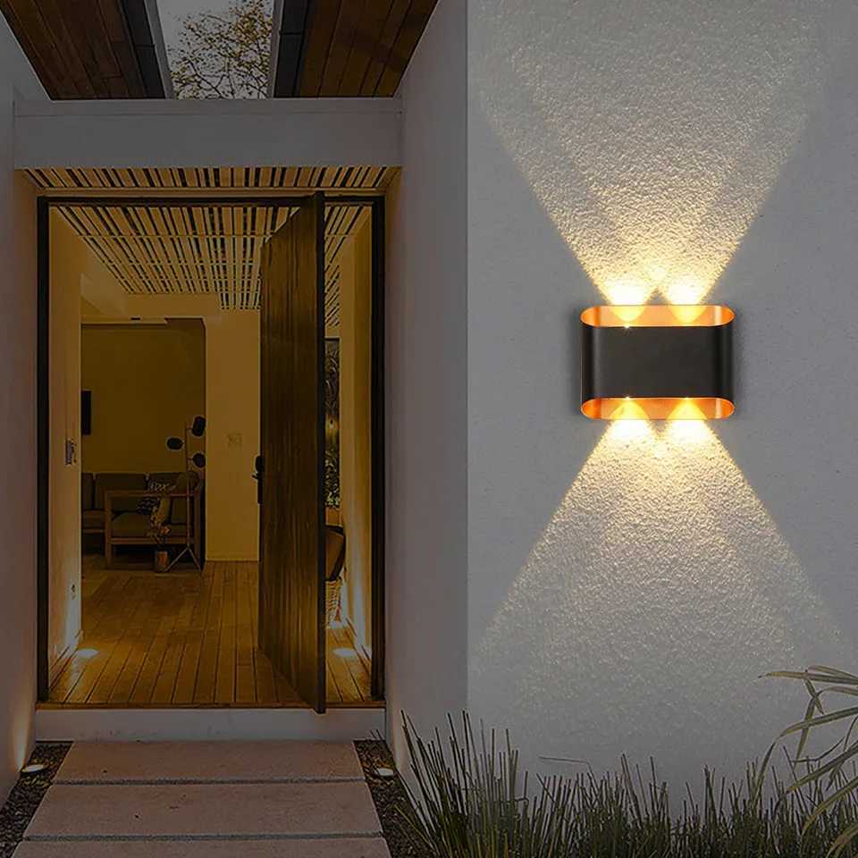 Aluminium LED Wall Lamp Waterproof IP55 Indoor Outdoor Lamp Garden Lights for Living Room Hallway Bedroom Decor M251128