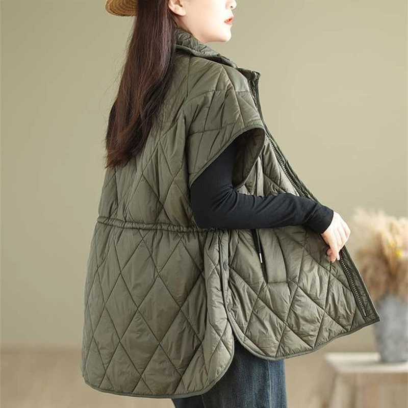 Womens Cotton Vest 2025 Autumn Winter Fashion Simplicity Comfortable Down Cotton Waistcoat Temperament Versatile Ladies JacketT251128