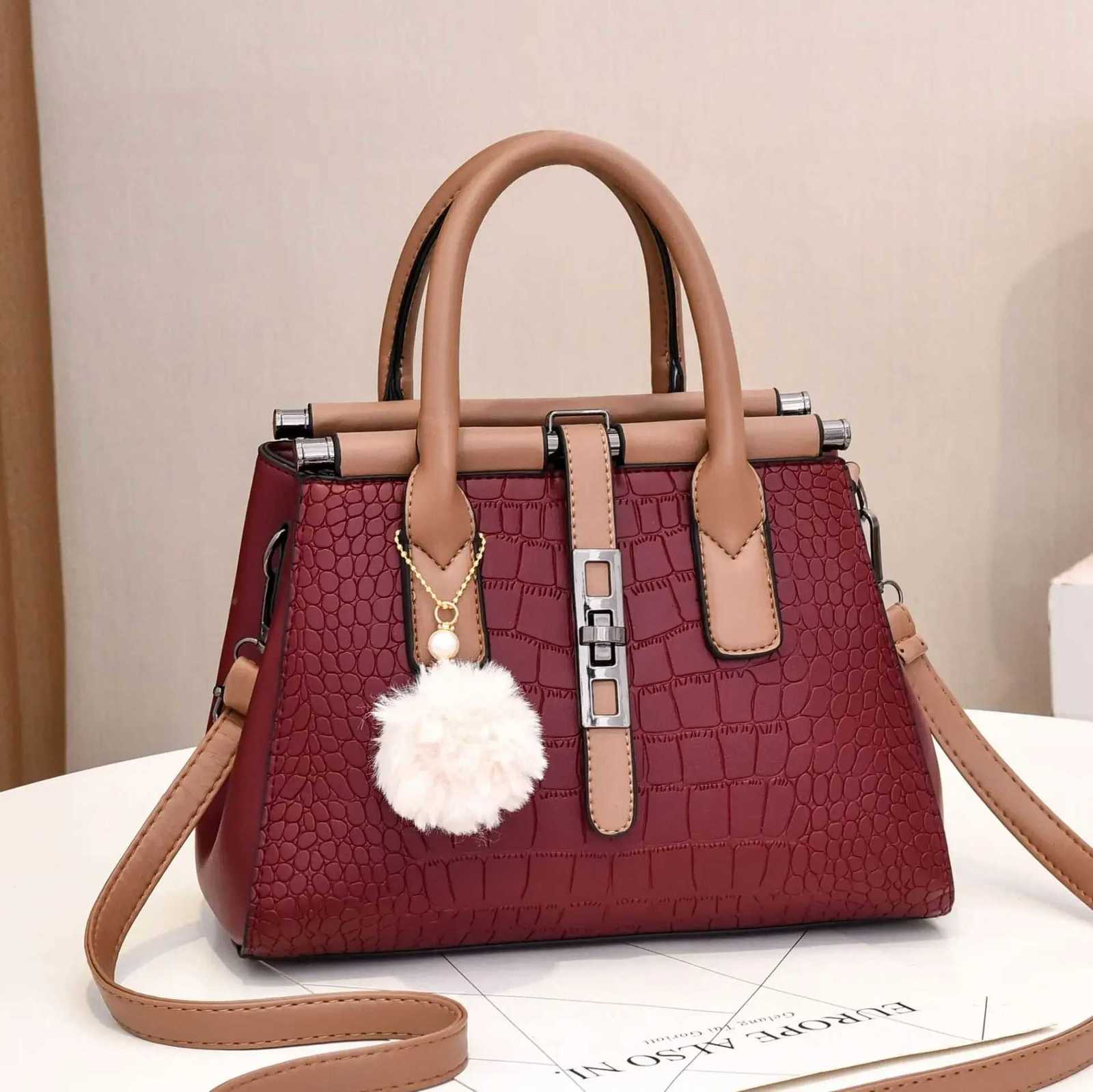 Crocodile Pattern PU Leather Tote Bag for Women High Capacity Shoulder Messenger Bag Lady Fashion Handbags Luxury Totes K251128