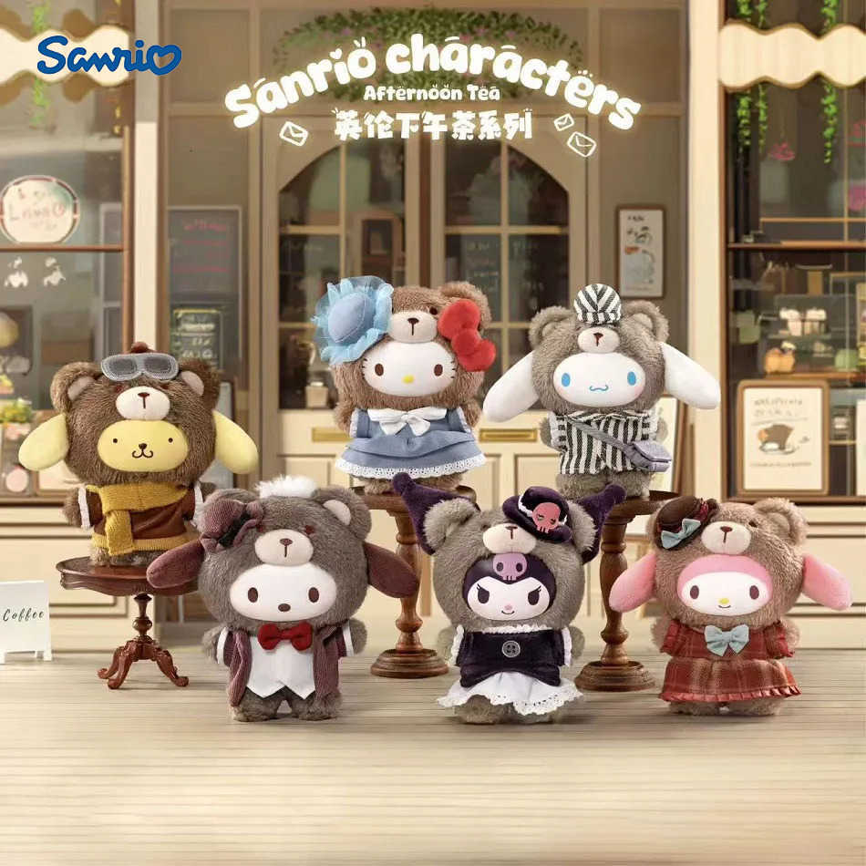 Sanrio 2025New Laven Laction Baby II British Afternoon Tea Series Blind Box Cartoon Kuromi / Hello Kitty Girl Toy Christmas Gift H2512171