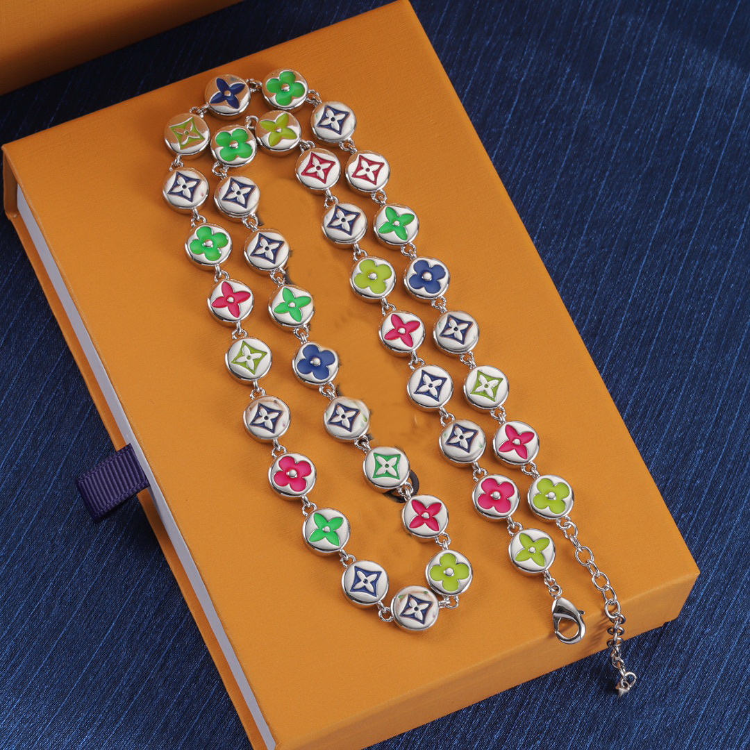 New Handmade Customized Necklace with Round Bead Chain, Celebrity Internet Celebrity Pearl Bracelet Spring/Summer New Style Party Designer Enamel Jewelry