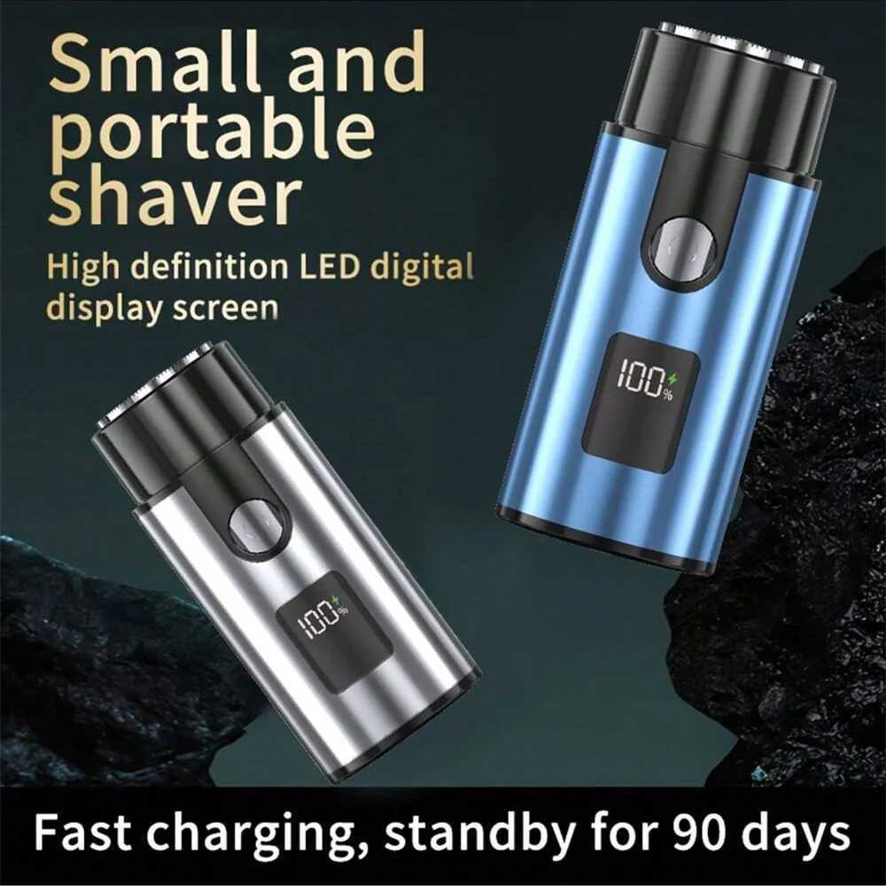 Portable digital display shaver Rechargeable home metal electric shaver razors C251128