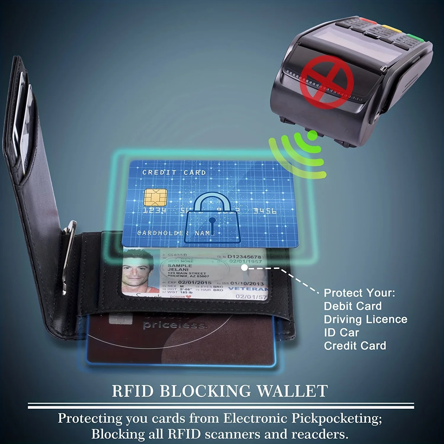 PU leather ultrathin smart wallet for men with credit card holder mini RFID blocking mens thin 250418